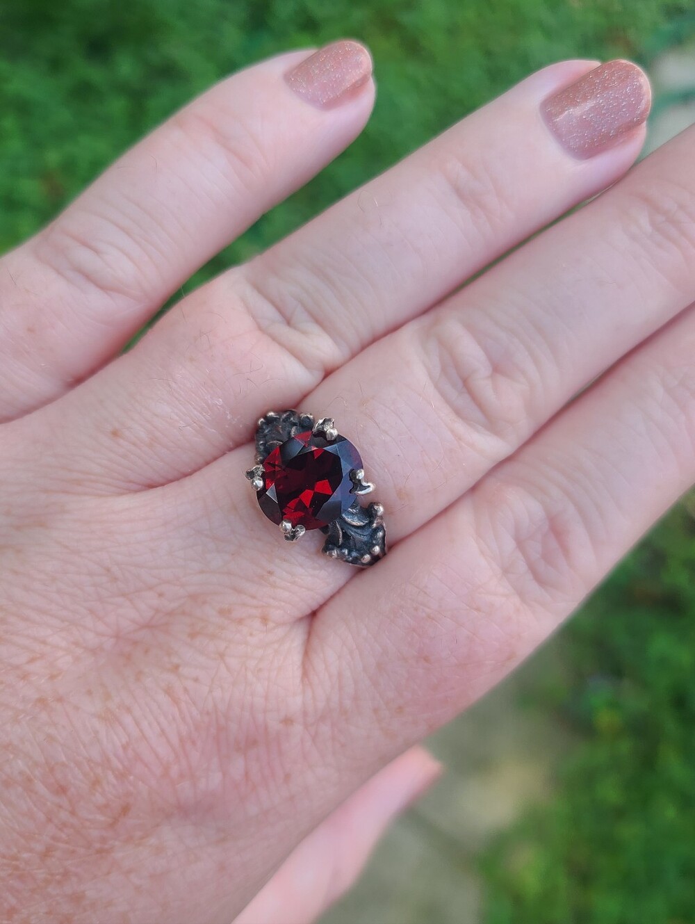 Bloodmilk Garnet Nyx's Jewel Ring 10.25